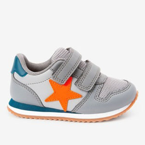 Grey Double Strap Trainers (Younger Boys) - Allsport
