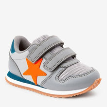 Load image into Gallery viewer, Grey Double Strap Trainers (Younger Boys) - Allsport
