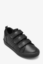 Load image into Gallery viewer, Black Leather Triple Strap Shoes - Allsport

