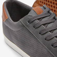Load image into Gallery viewer, Grey Perforated Trainers - Allsport
