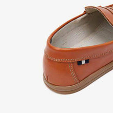 Load image into Gallery viewer, Leather Penny Loafers Tan (Older) - Allsport
