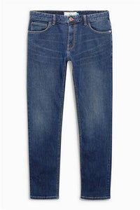 Mid Blue Jeans With Stretch - Allsport