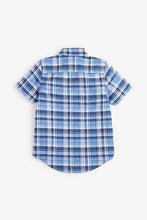 Load image into Gallery viewer, Blue Short Sleeve Check Shirt - Allsport
