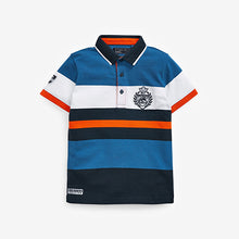 Load image into Gallery viewer, White/Orange/Blue Heritage Polo Shirt (3-12yrs) - Allsport
