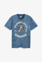 Load image into Gallery viewer, BLUE WASH GAS MONKEY TV AND FILM LICENCE T-SHIRT - Allsport
