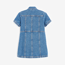 Load image into Gallery viewer, Blue Fitted Denim Dress (3-12yrs) - Allsport
