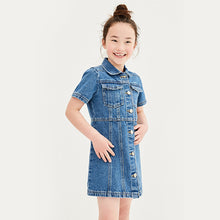 Load image into Gallery viewer, Blue Fitted Denim Dress (3-12yrs) - Allsport
