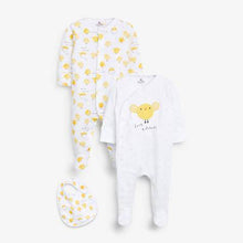 Load image into Gallery viewer, 2 Pack Chick Sleepsuit + Bib  (up to 6 months) - Allsport
