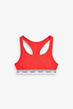 Load image into Gallery viewer, Red/Navy 3 Pack Slogan Racer Back Crop Tops - Allsport

