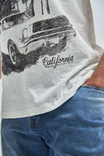 Load image into Gallery viewer, White Car Graphic Regular Fit T-Shirt - Allsport
