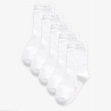 Load image into Gallery viewer, White 5 Pack Ankle Socks - Allsport
