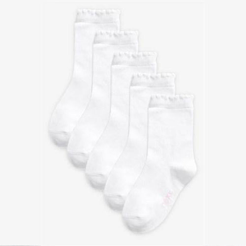 White 5 Pack Ankle Socks - Allsport