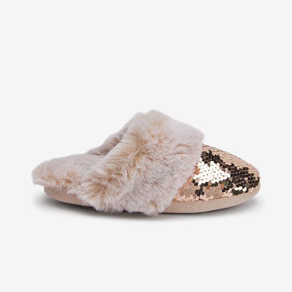 Rose gold sales fluffy slippers