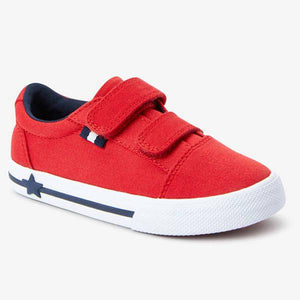 Strap Touch Fastening Red Shoes (Younger) - Allsport