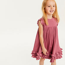 Load image into Gallery viewer, Pink Ruffle Satin Dress (3-12yrs)
