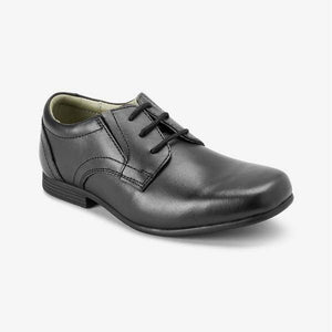 Black Leather Formal Lace-Up Shoes (Older) - Allsport