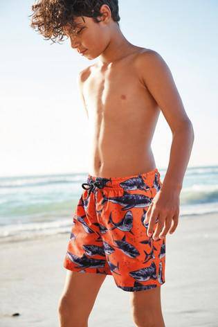 Orange Shark Swim Shorts - Allsport