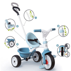 SMOBY - Be Move Tricycle Blue - Allsport