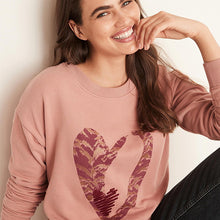 Load image into Gallery viewer, Rose Heart Graphic Sweatshirt - Allsport
