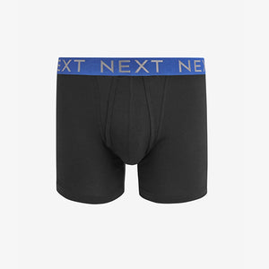 8 Pack Black Bright Waistband A-Front Boxers