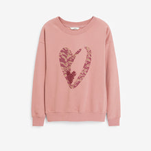 Load image into Gallery viewer, Rose Heart Graphic Sweatshirt - Allsport

