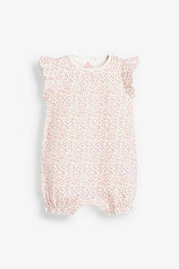 Pink 4 Pack Floral Rompers  (up to 18 months) - Allsport