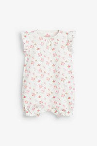 Pink 4 Pack Floral Rompers  (up to 18 months) - Allsport