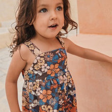 Load image into Gallery viewer, Floral Retro Print Cotton Jumpsuit (3mths-6yrs) - Allsport

