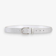 Load image into Gallery viewer, Silver Shimmer PU Jeans Belt - Allsport

