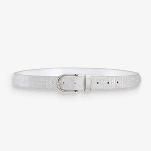 Silver Shimmer PU Jeans Belt - Allsport