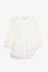 White Ruffle Bib Shirt - Allsport