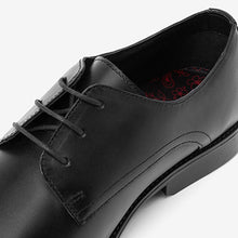 Load image into Gallery viewer, Black Leather Square Toe Derby Shoes - Allsport
