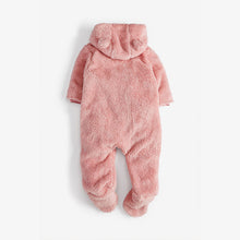 Load image into Gallery viewer, Pink Baby Bear Fleece All-In-One (0mths-18mths)
