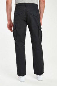 Black Stright Fit Cotton Cargo - Allsport