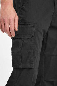 Black Stright Fit Cotton Cargo - Allsport