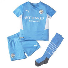 Load image into Gallery viewer, Man City Home Youth Football Mini Kit 21/22 - Allsport
