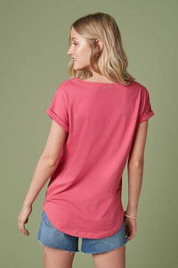 Fuchsia Pink Cap Sleeve T-Shirt - Allsport