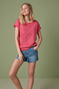 Fuchsia Pink Cap Sleeve T-Shirt - Allsport