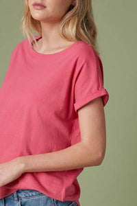 Fuchsia Pink Cap Sleeve T-Shirt - Allsport