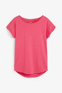 Fuchsia Pink Cap Sleeve T-Shirt - Allsport