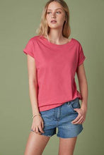 Load image into Gallery viewer, Fuchsia Pink Cap Sleeve T-Shirt - Allsport
