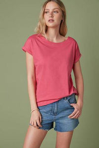 Fuchsia Pink Cap Sleeve T-Shirt - Allsport