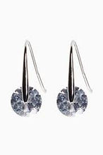 Load image into Gallery viewer, Silver Tone Sparkle Pull Through Earrings - Allsport
