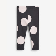 Load image into Gallery viewer, Pink / Grey Bunny Organic Cotton Embroidered Leggings (3mths-6yrs) - Allsport
