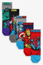 Load image into Gallery viewer, Multi 5 Pack Avengers Socks - Allsport
