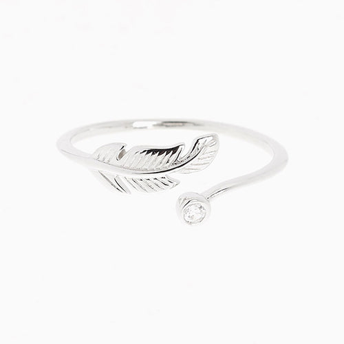 Sterling Silver Feather Ring - Allsport