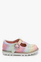 Load image into Gallery viewer, Pastel Rainbow Glitter Chunky T-Bar Shoes - Allsport
