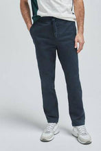 Load image into Gallery viewer, Navy Tapered Fit Elasticated Waist Trousers - Allsport
