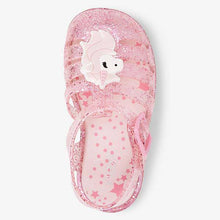 Load image into Gallery viewer, Pink Cushioned Footbed Jelly Sandals (Younger) - Allsport
