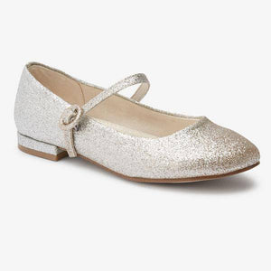 Silver/Gold Glitter Heeled Mary Jane Shoes (Older) - Allsport